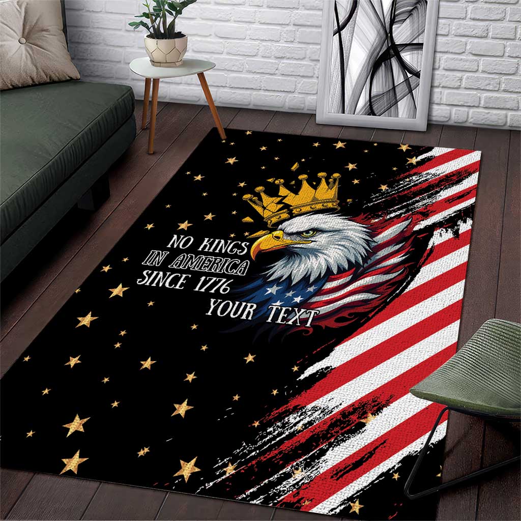 No Kings In America Since 1776 Area Rug We The People USA Flag - Wonder Print Shop