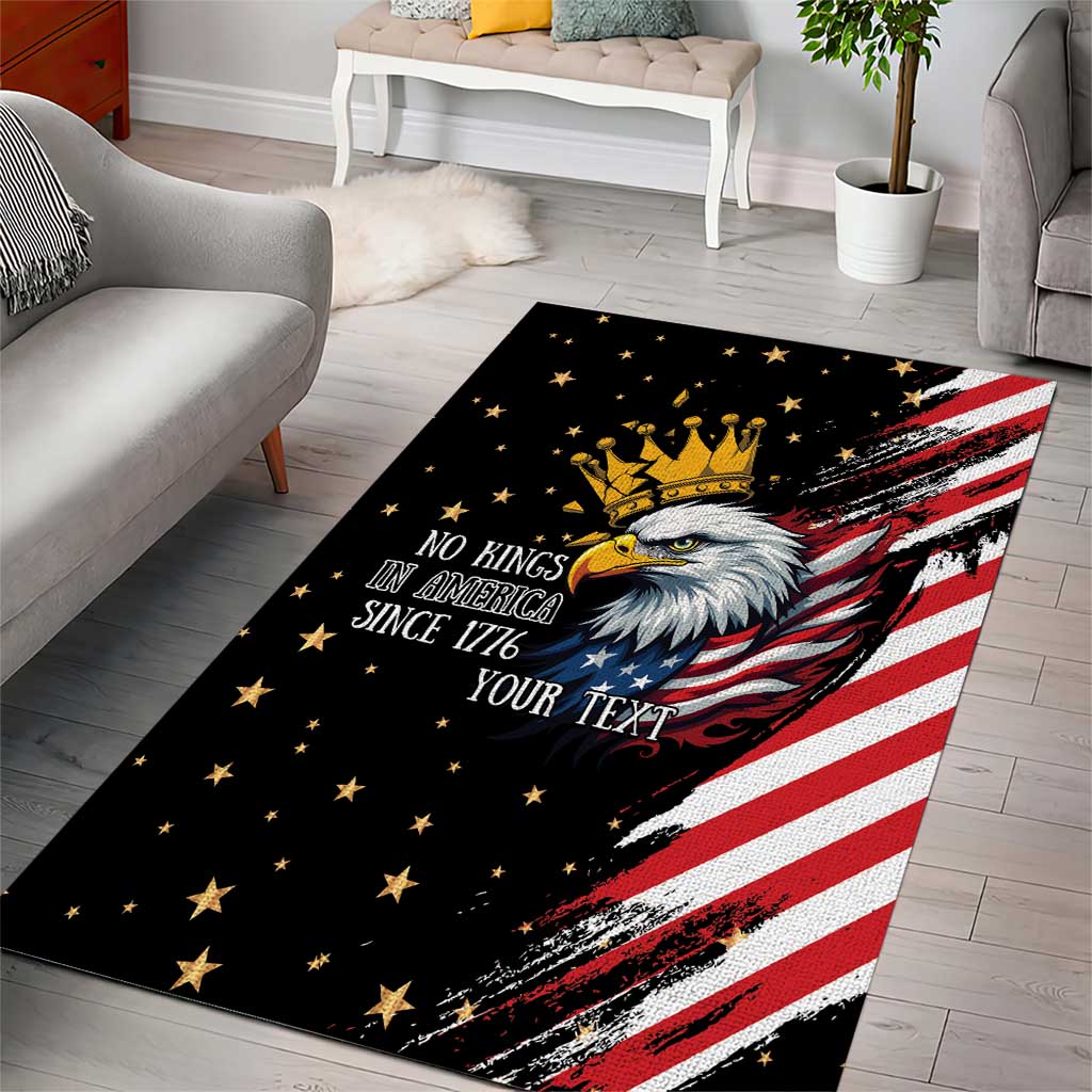 No Kings In America Since 1776 Area Rug We The People USA Flag - Wonder Print Shop