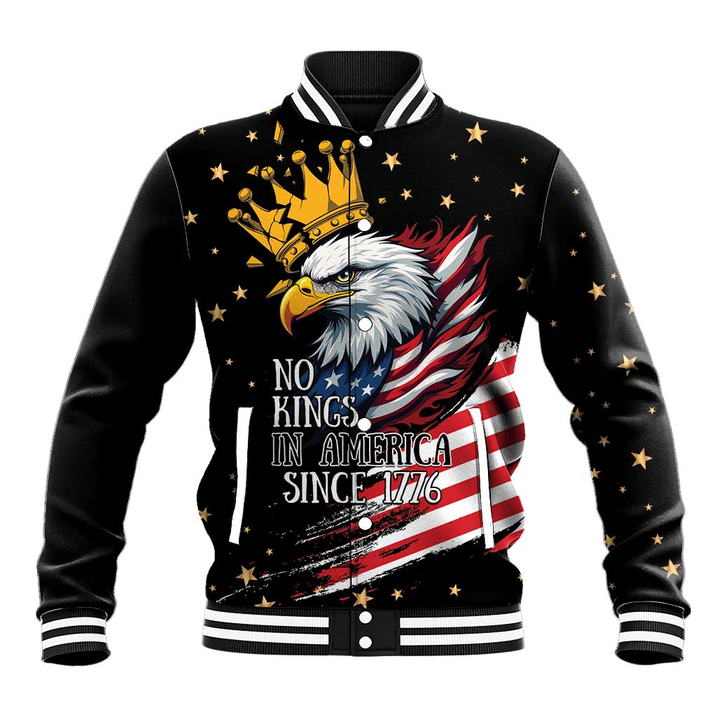 No Kings In America Since 1776 Baseball Jacket We The People USA Flag - Wonder Print Shop