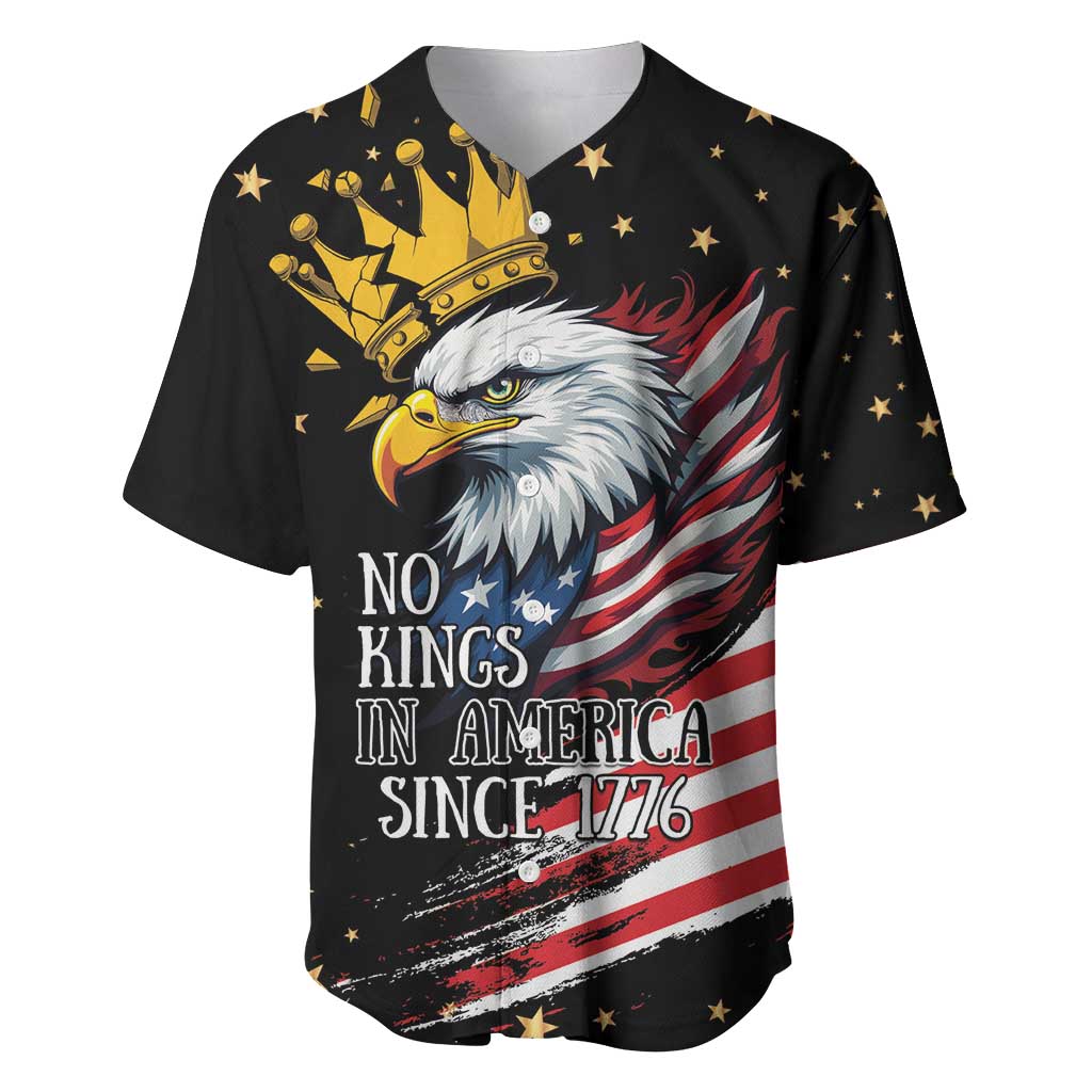 No Kings In America Since 1776 Baseball Jersey We The People USA Flag - Wonder Print Shop