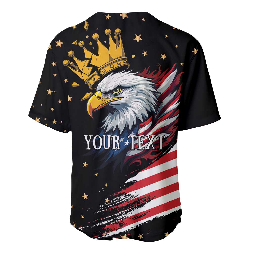 No Kings In America Since 1776 Baseball Jersey We The People USA Flag - Wonder Print Shop