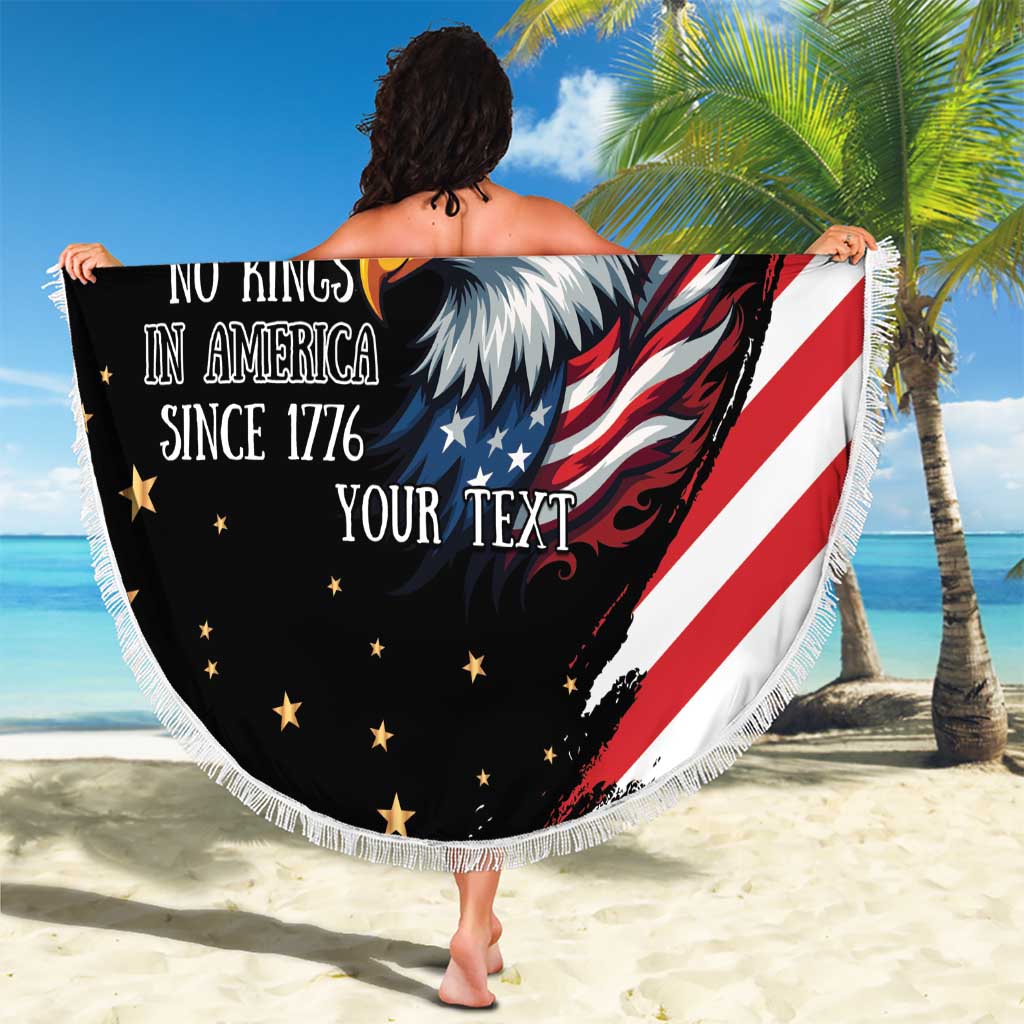 No Kings In America Since 1776 Beach Blanket We The People USA Flag - Wonder Print Shop