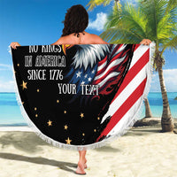 No Kings In America Since 1776 Beach Blanket We The People USA Flag - Wonder Print Shop