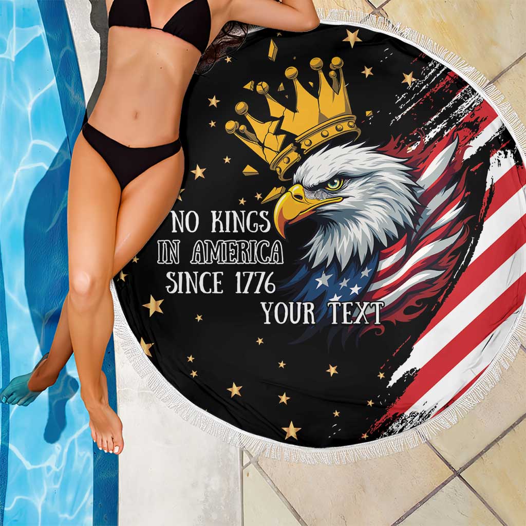 No Kings In America Since 1776 Beach Blanket We The People USA Flag - Wonder Print Shop