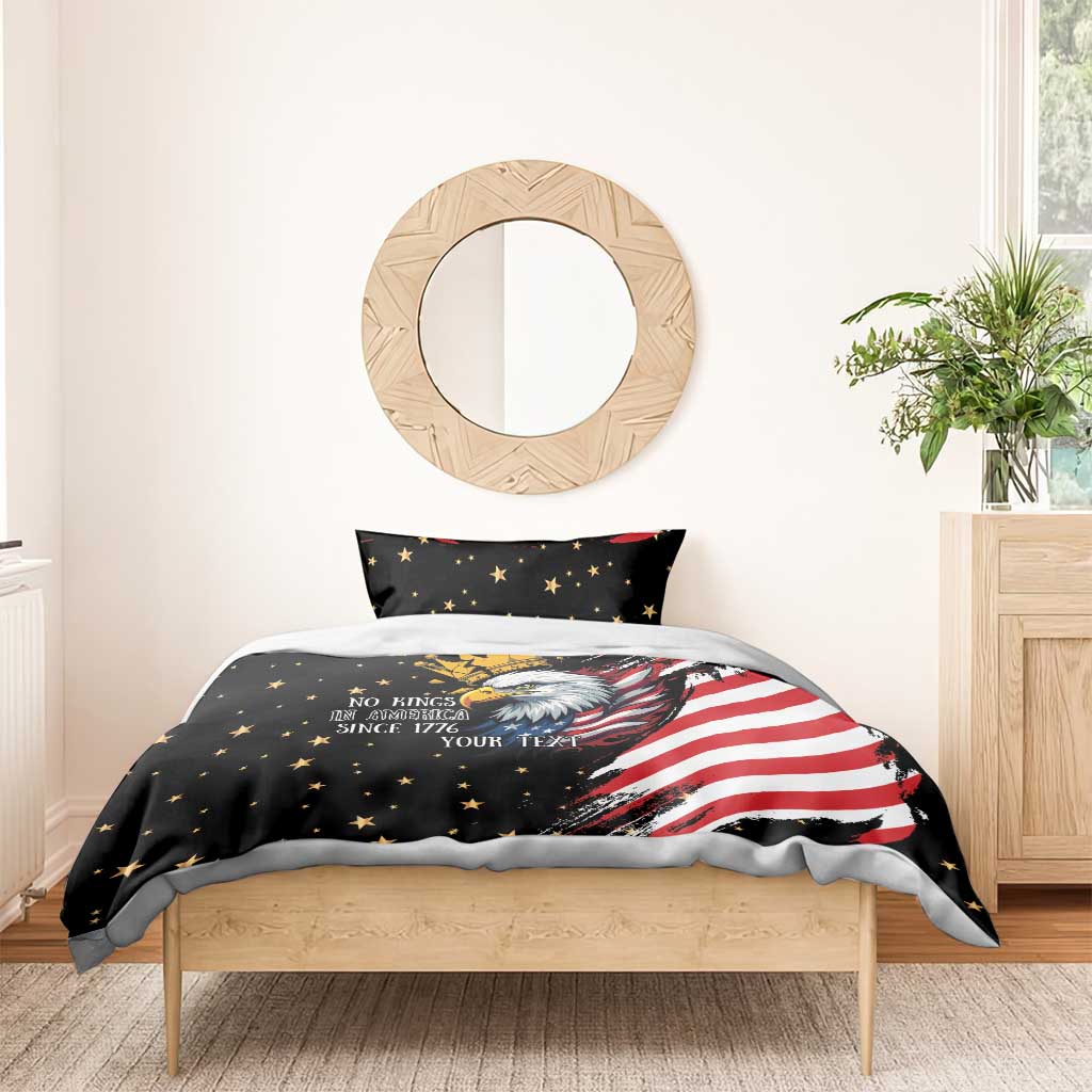 No Kings In America Since 1776 Bedding Set We The People USA Flag - Wonder Print Shop