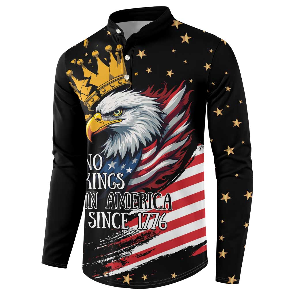 No Kings In America Since 1776 Button Sweatshirt We The People USA Flag - Wonder Print Shop