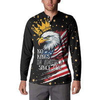 No Kings In America Since 1776 Button Sweatshirt We The People USA Flag - Wonder Print Shop