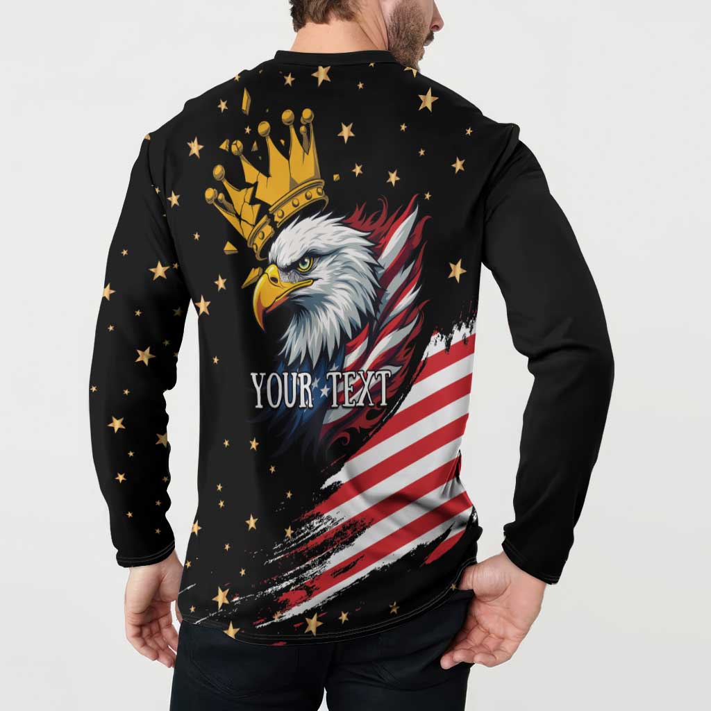 No Kings In America Since 1776 Button Sweatshirt We The People USA Flag - Wonder Print Shop
