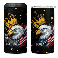 No Kings In America Since 1776 4 in 1 Can Cooler Tumbler We The People USA Flag - Wonder Print Shop