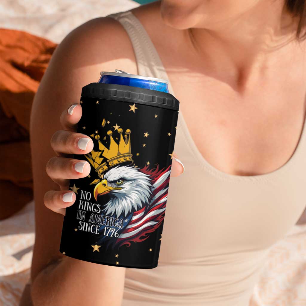No Kings In America Since 1776 4 in 1 Can Cooler Tumbler We The People USA Flag - Wonder Print Shop