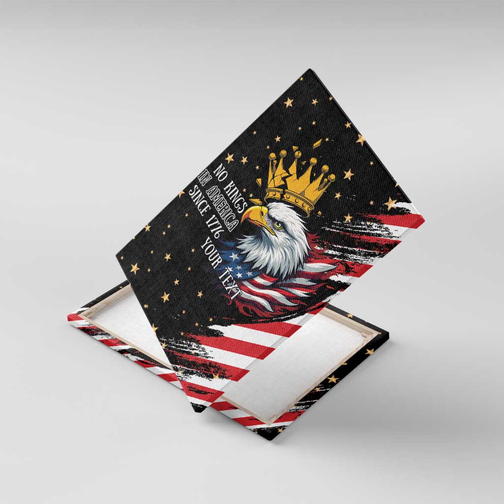 No Kings In America Since 1776 Canvas Wall Art We The People USA Flag - Wonder Print Shop
