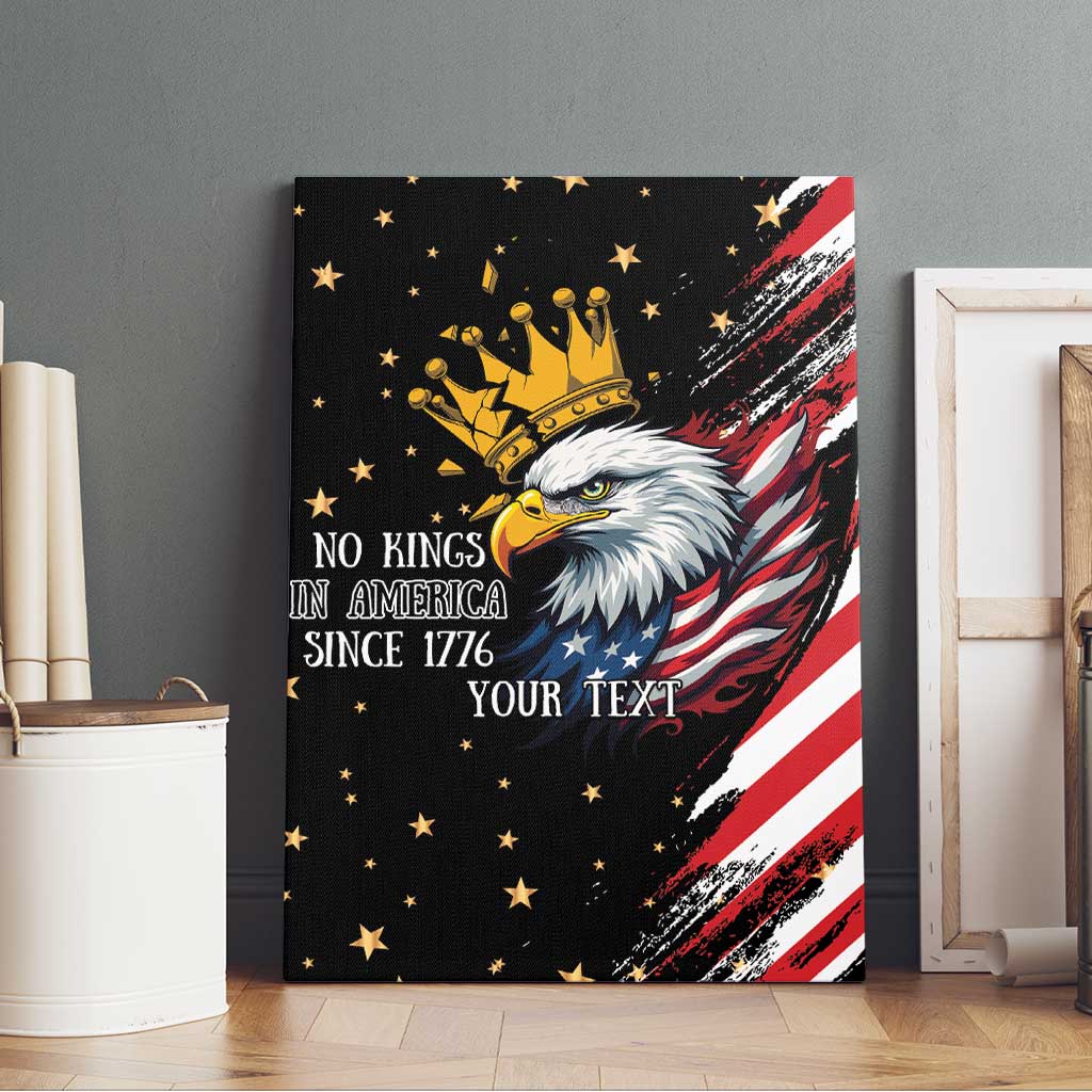 No Kings In America Since 1776 Canvas Wall Art We The People USA Flag - Wonder Print Shop