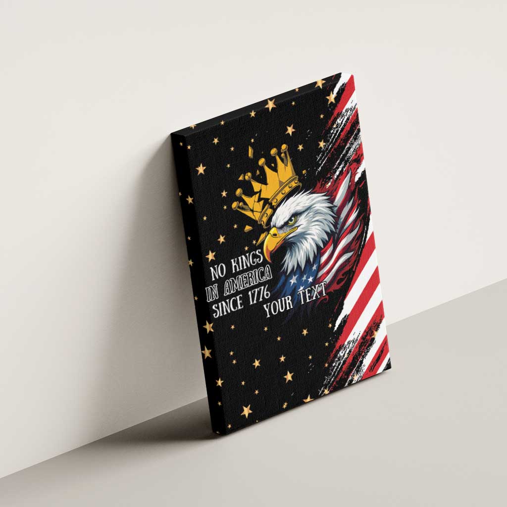 No Kings In America Since 1776 Canvas Wall Art We The People USA Flag - Wonder Print Shop