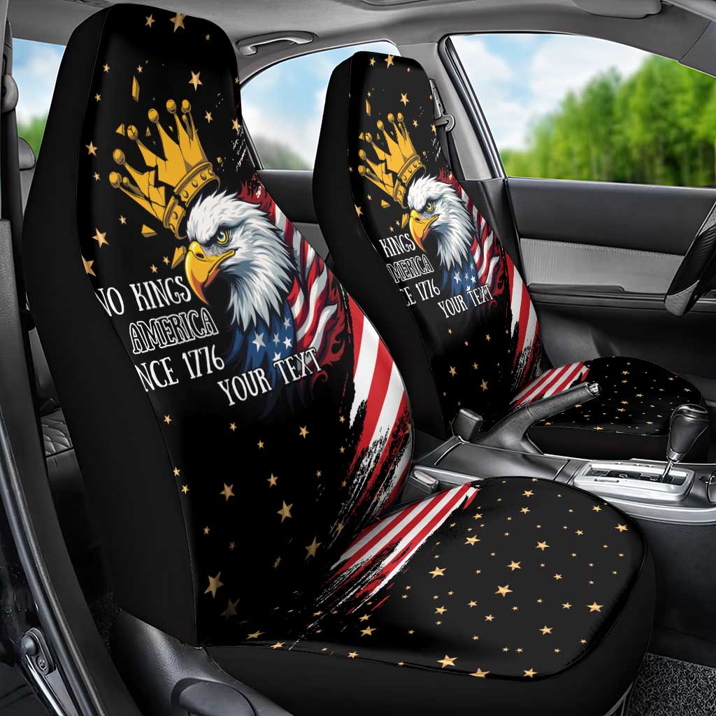 No Kings In America Since 1776 Car Seat Cover We The People USA Flag - Wonder Print Shop