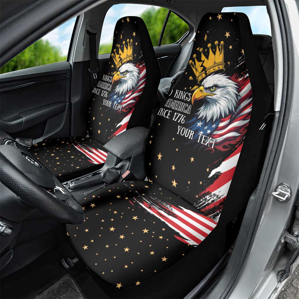 No Kings In America Since 1776 Car Seat Cover We The People USA Flag - Wonder Print Shop