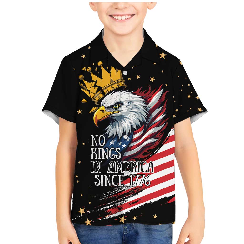 No Kings In America Since 1776 Family Matching Mermaid Dress and Hawaiian Shirt We The People USA Flag - Wonder Print Shop
