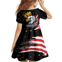 No Kings In America Since 1776 Family Matching Off Shoulder Short Dress and Hawaiian Shirt We The People USA Flag - Wonder Print Shop