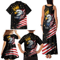 No Kings In America Since 1776 Family Matching Tank Maxi Dress and Hawaiian Shirt We The People USA Flag - Wonder Print Shop