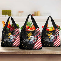 No Kings In America Since 1776 Grocery Bag We The People USA Flag - Wonder Print Shop