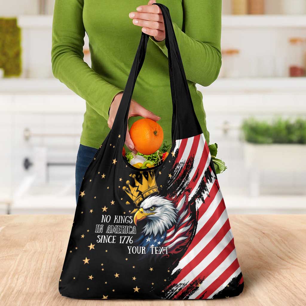 No Kings In America Since 1776 Grocery Bag We The People USA Flag - Wonder Print Shop