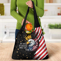 No Kings In America Since 1776 Grocery Bag We The People USA Flag - Wonder Print Shop