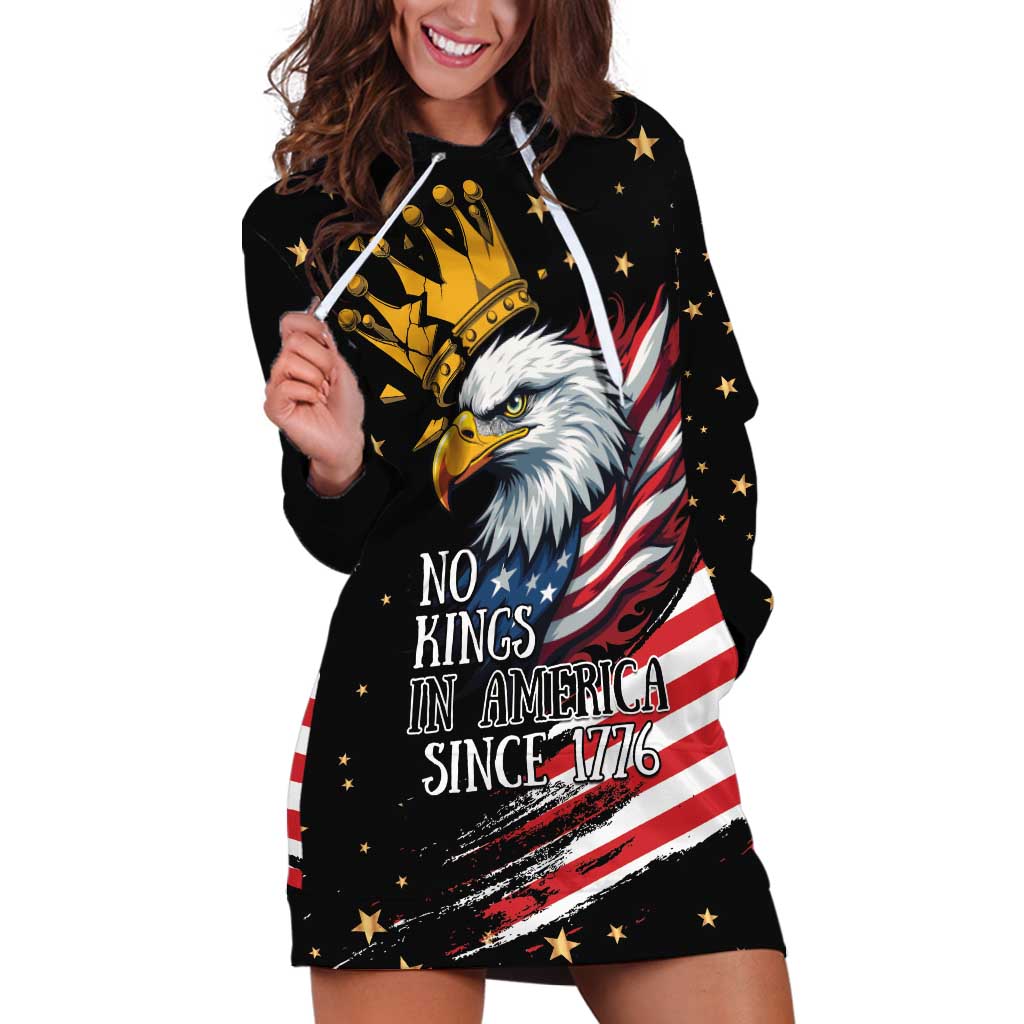 No Kings In America Since 1776 Hoodie Dress We The People USA Flag - Wonder Print Shop