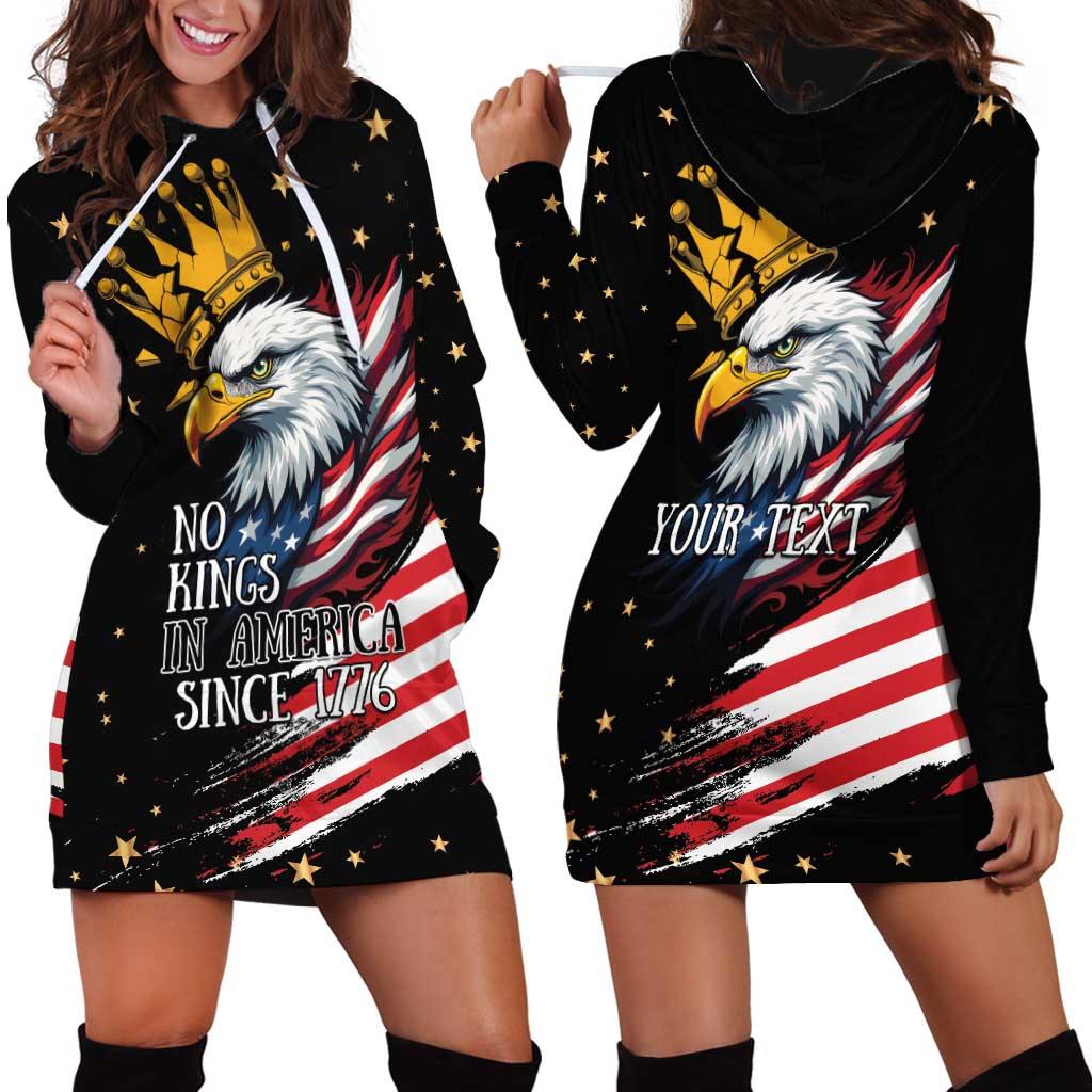 No Kings In America Since 1776 Hoodie Dress We The People USA Flag - Wonder Print Shop