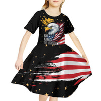 No Kings In America Since 1776 Kid Short Sleeve Dress We The People USA Flag - Wonder Print Shop