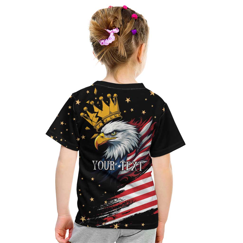 No Kings In America Since 1776 Kid T Shirt We The People USA Flag - Wonder Print Shop
