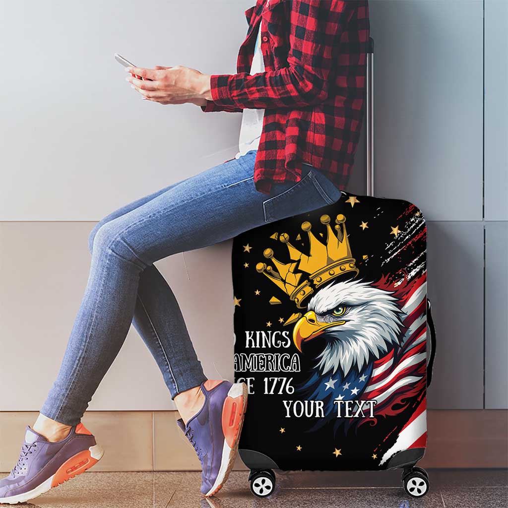 No Kings In America Since 1776 Luggage Cover We The People USA Flag - Wonder Print Shop