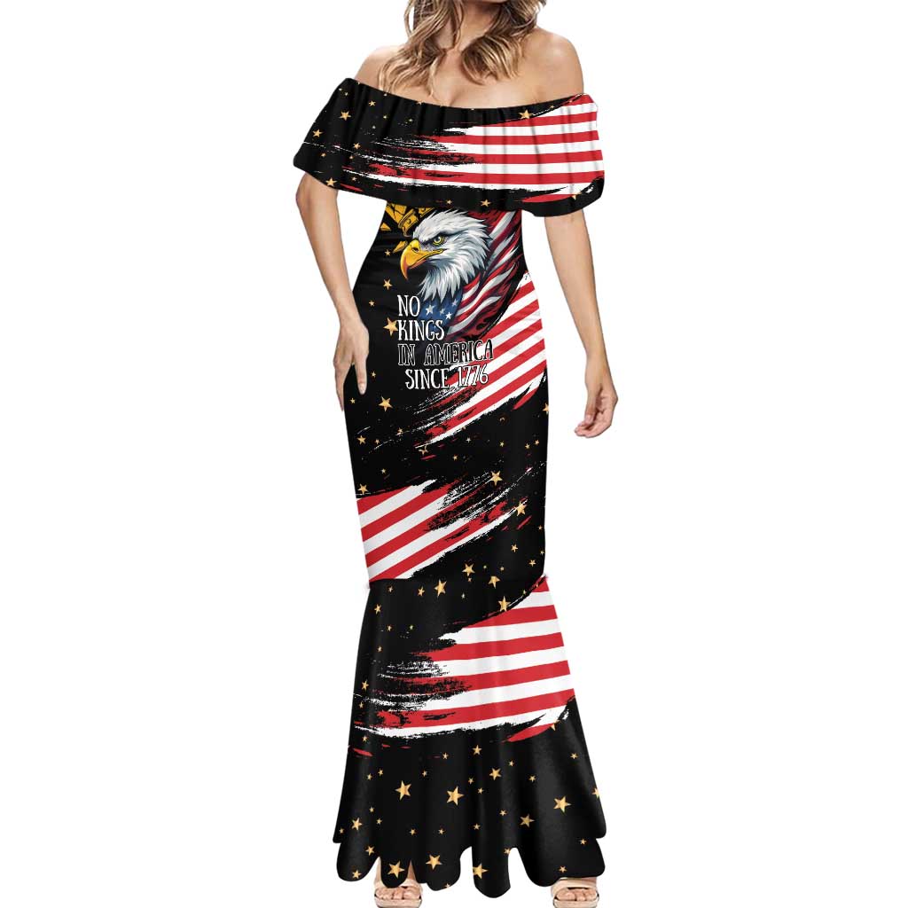 No Kings In America Since 1776 Mermaid Dress We The People USA Flag - Wonder Print Shop