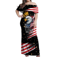 No Kings In America Since 1776 Off Shoulder Maxi Dress We The People USA Flag - Wonder Print Shop