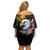 No Kings In America Since 1776 Off Shoulder Short Dress We The People USA Flag - Wonder Print Shop
