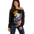 No Kings In America Since 1776 Off Shoulder Sweater We The People USA Flag - Wonder Print Shop
