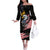 No Kings In America Since 1776 Off The Shoulder Long Sleeve Dress We The People USA Flag - Wonder Print Shop