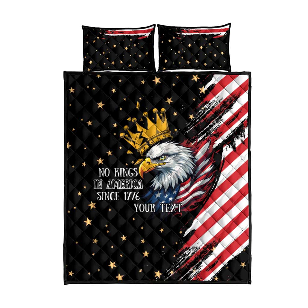 No Kings In America Since 1776 Quilt Bed Set We The People USA Flag - Wonder Print Shop