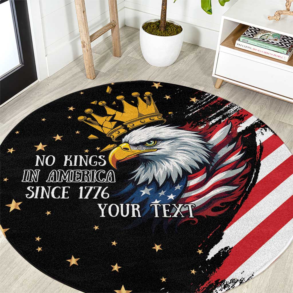 No Kings In America Since 1776 Round Carpet We The People USA Flag - Wonder Print Shop