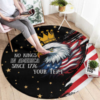 No Kings In America Since 1776 Round Carpet We The People USA Flag - Wonder Print Shop