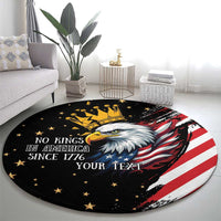 No Kings In America Since 1776 Round Carpet We The People USA Flag - Wonder Print Shop