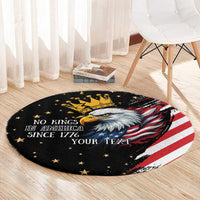 No Kings In America Since 1776 Round Carpet We The People USA Flag - Wonder Print Shop
