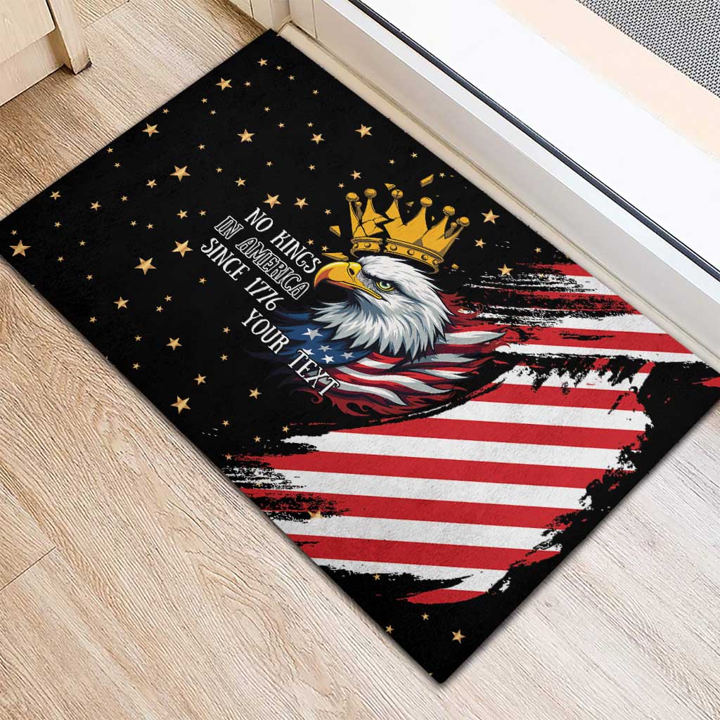 No Kings In America Since 1776 Rubber Doormat We The People USA Flag - Wonder Print Shop