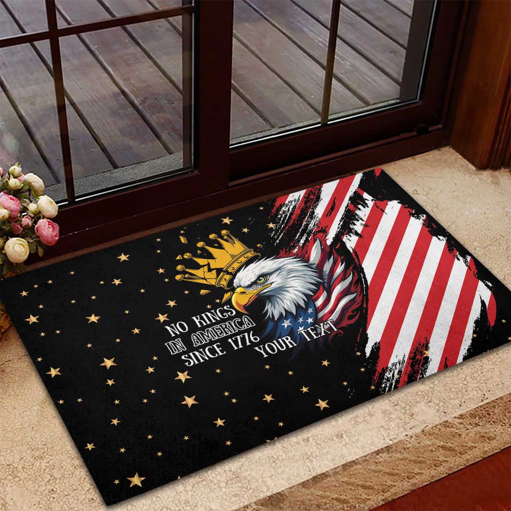 No Kings In America Since 1776 Rubber Doormat We The People USA Flag - Wonder Print Shop