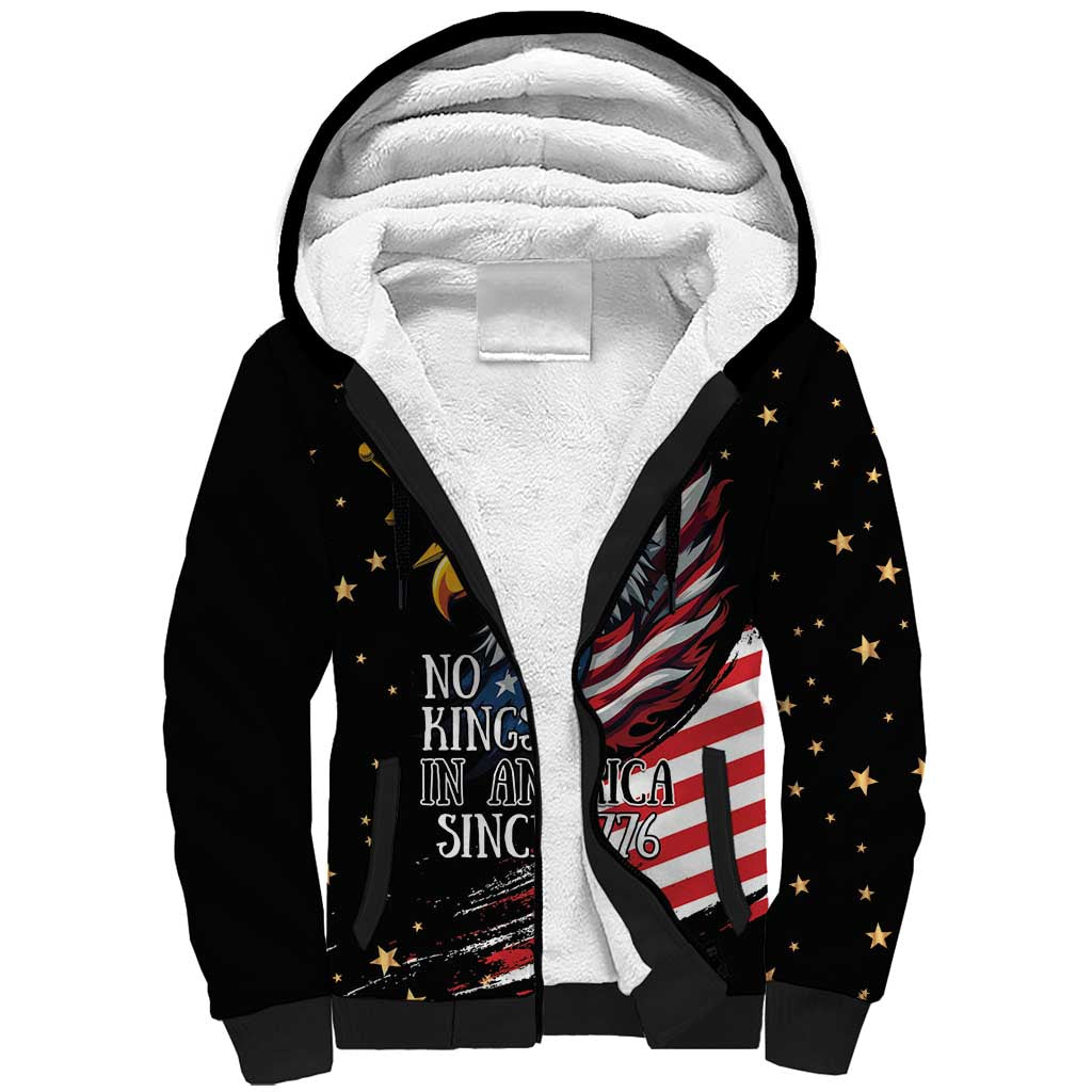 No Kings In America Since 1776 Sherpa Hoodie We The People USA Flag - Wonder Print Shop