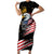 No Kings In America Since 1776 Short Sleeve Bodycon Dress We The People USA Flag - Wonder Print Shop
