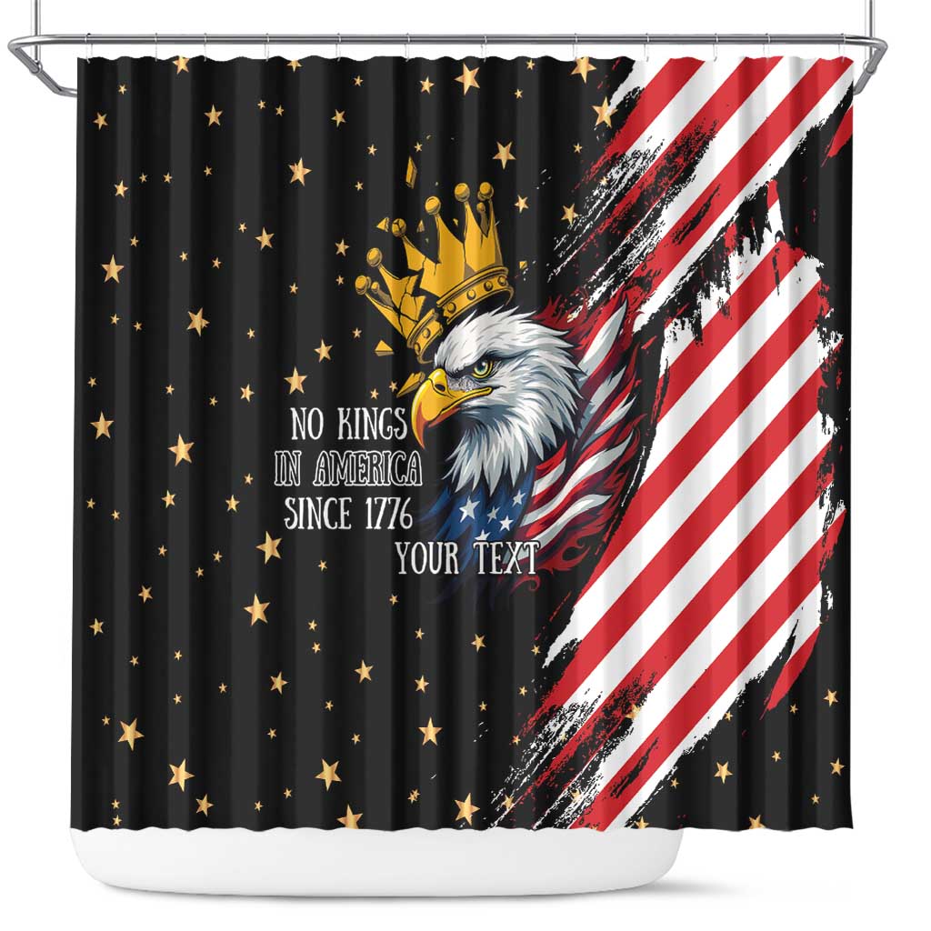 No Kings In America Since 1776 Shower Curtain We The People USA Flag - Wonder Print Shop