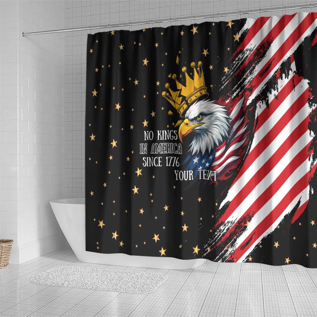 No Kings In America Since 1776 Shower Curtain We The People USA Flag - Wonder Print Shop