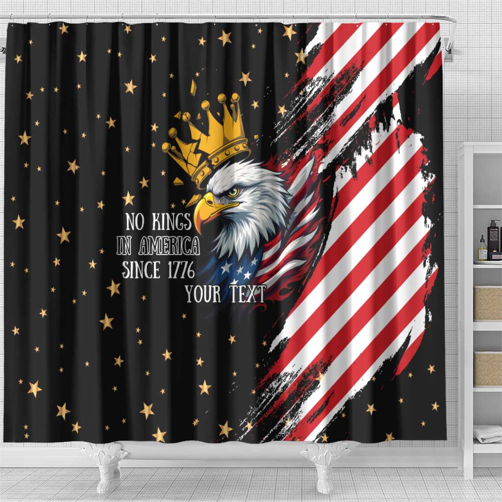 No Kings In America Since 1776 Shower Curtain We The People USA Flag - Wonder Print Shop