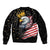 No Kings In America Since 1776 Sleeve Zip Bomber Jacket We The People USA Flag - Wonder Print Shop
