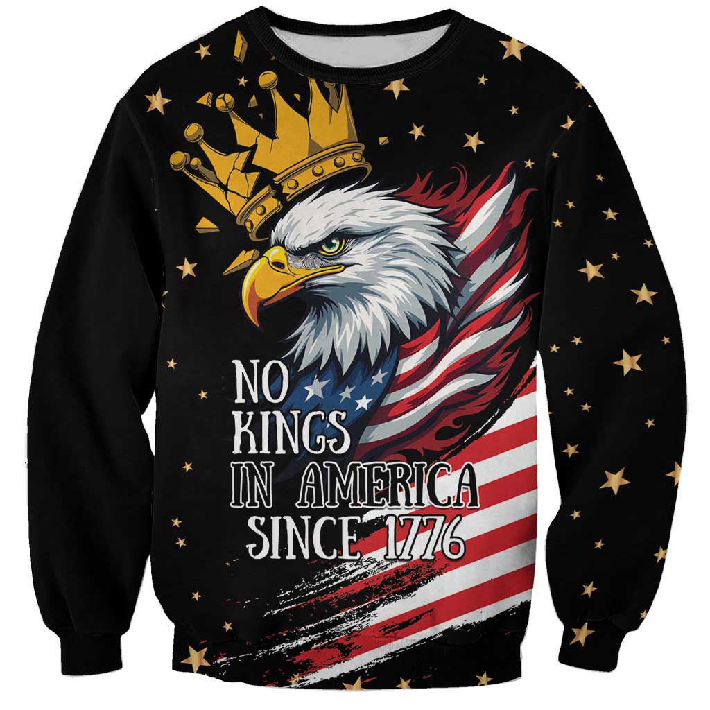 No Kings In America Since 1776 Sweatshirt We The People USA Flag - Wonder Print Shop