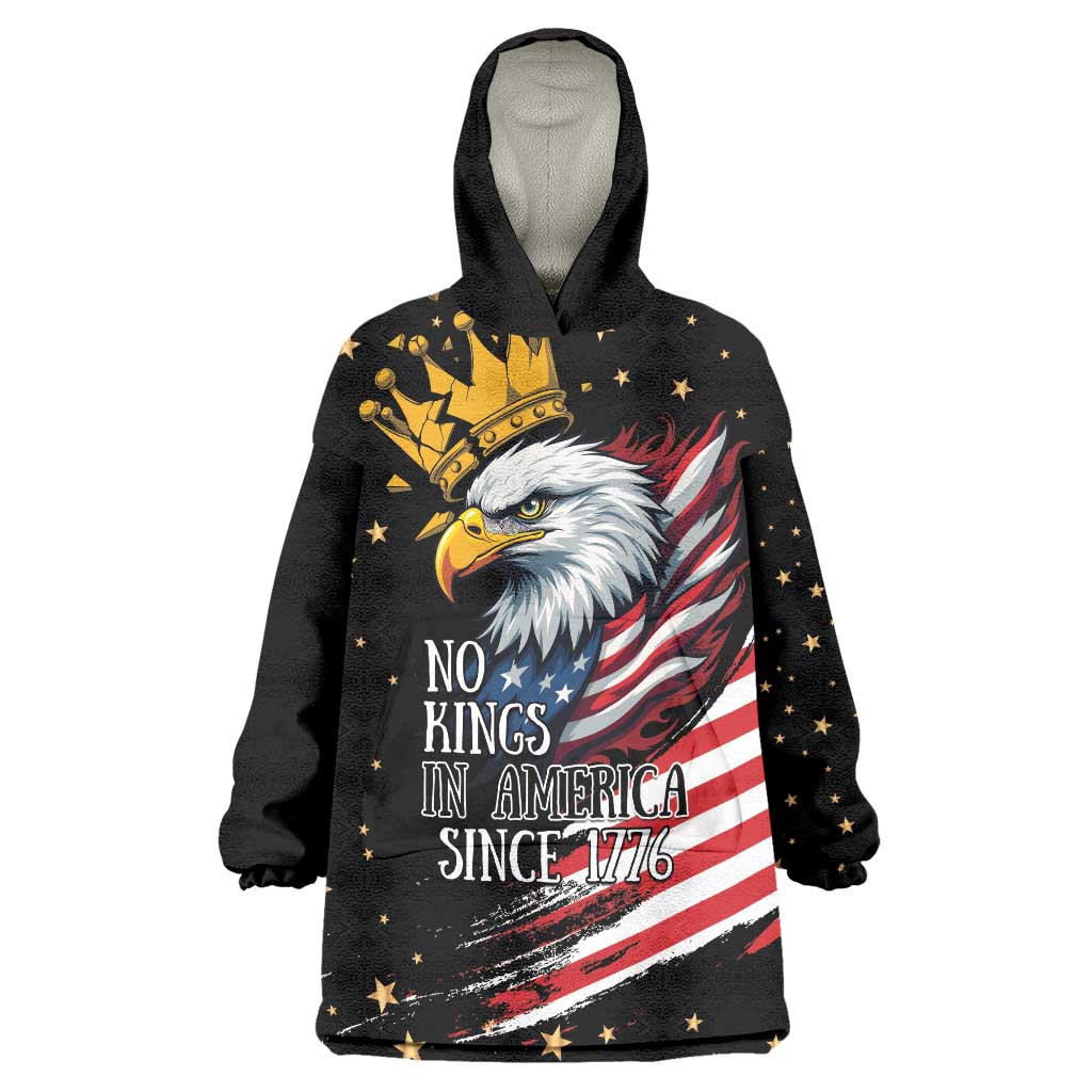 No Kings In America Since 1776 Wearable Blanket Hoodie We The People USA Flag - Wonder Print Shop